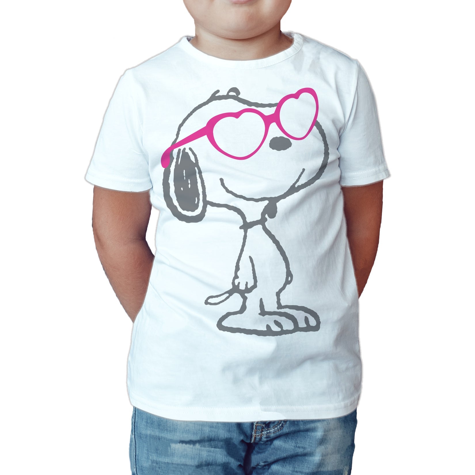 Peanuts Kids Snoopy Heart Shades Official Kid's T-Shirt