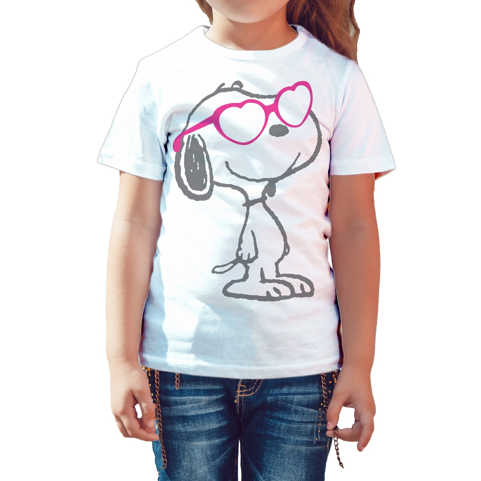 Peanuts Kids Snoopy Heart Shades Official Kid's T-Shirt