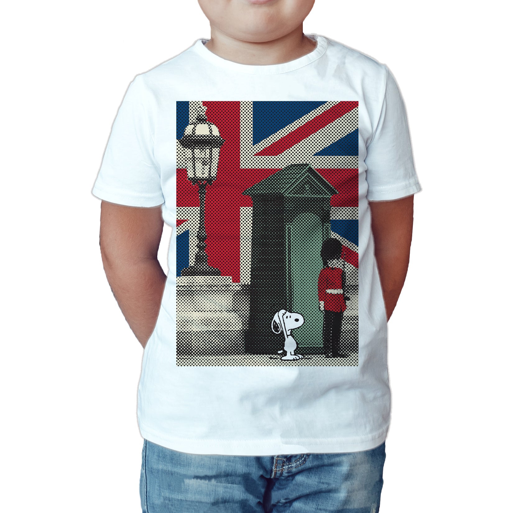 Peanuts Kids Snoopy Remix UK Beefeater Official Kid's T-Shirt