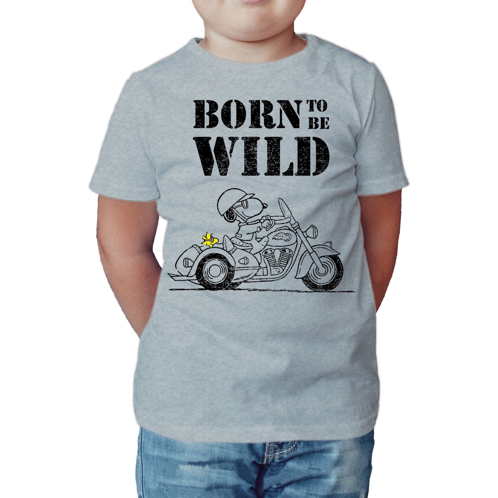 Peanuts Kids Snoopy Sketch Born Wild Official Kid's T-Shirt
