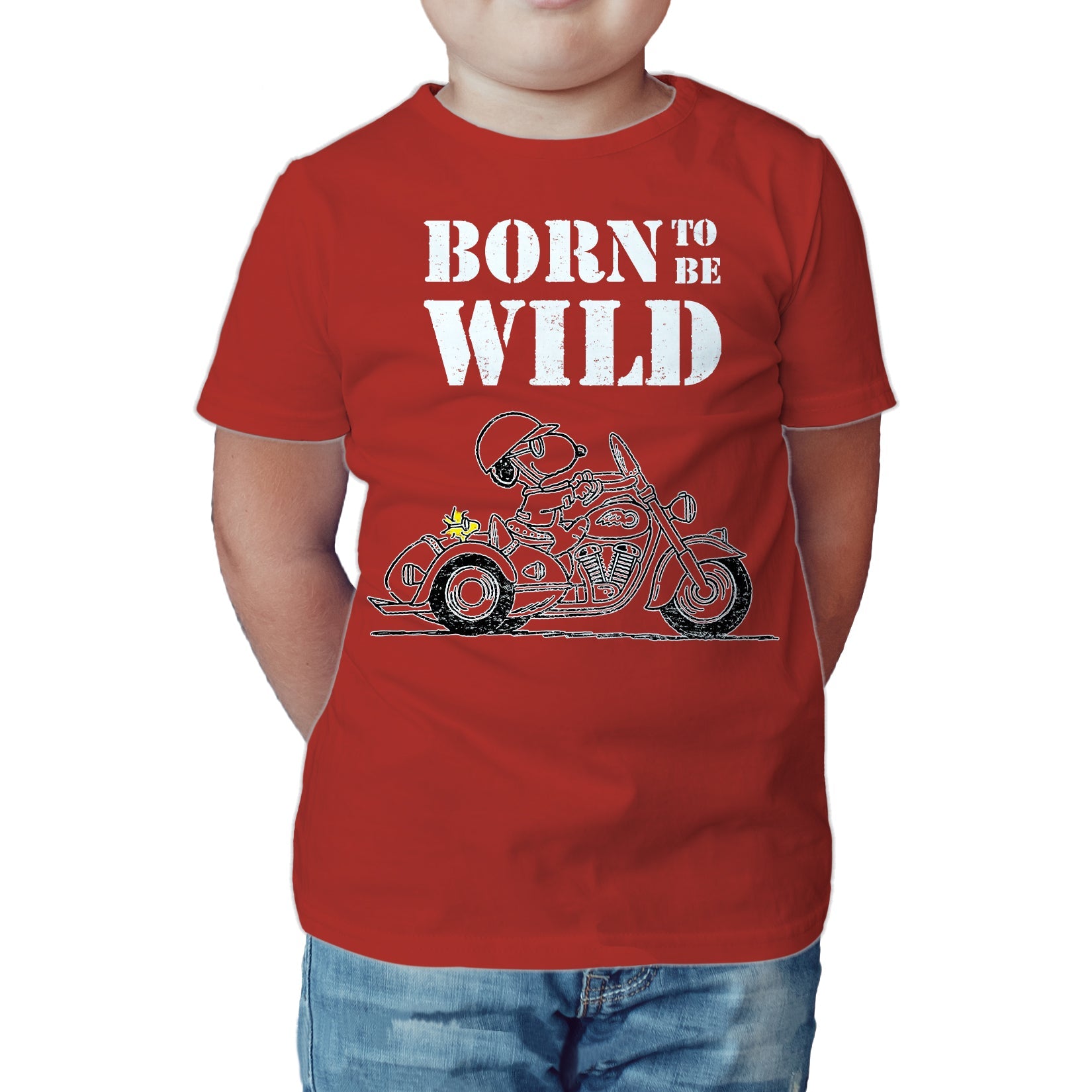 Peanuts Kids Snoopy Sketch Born Wild Official Kid's T-Shirt