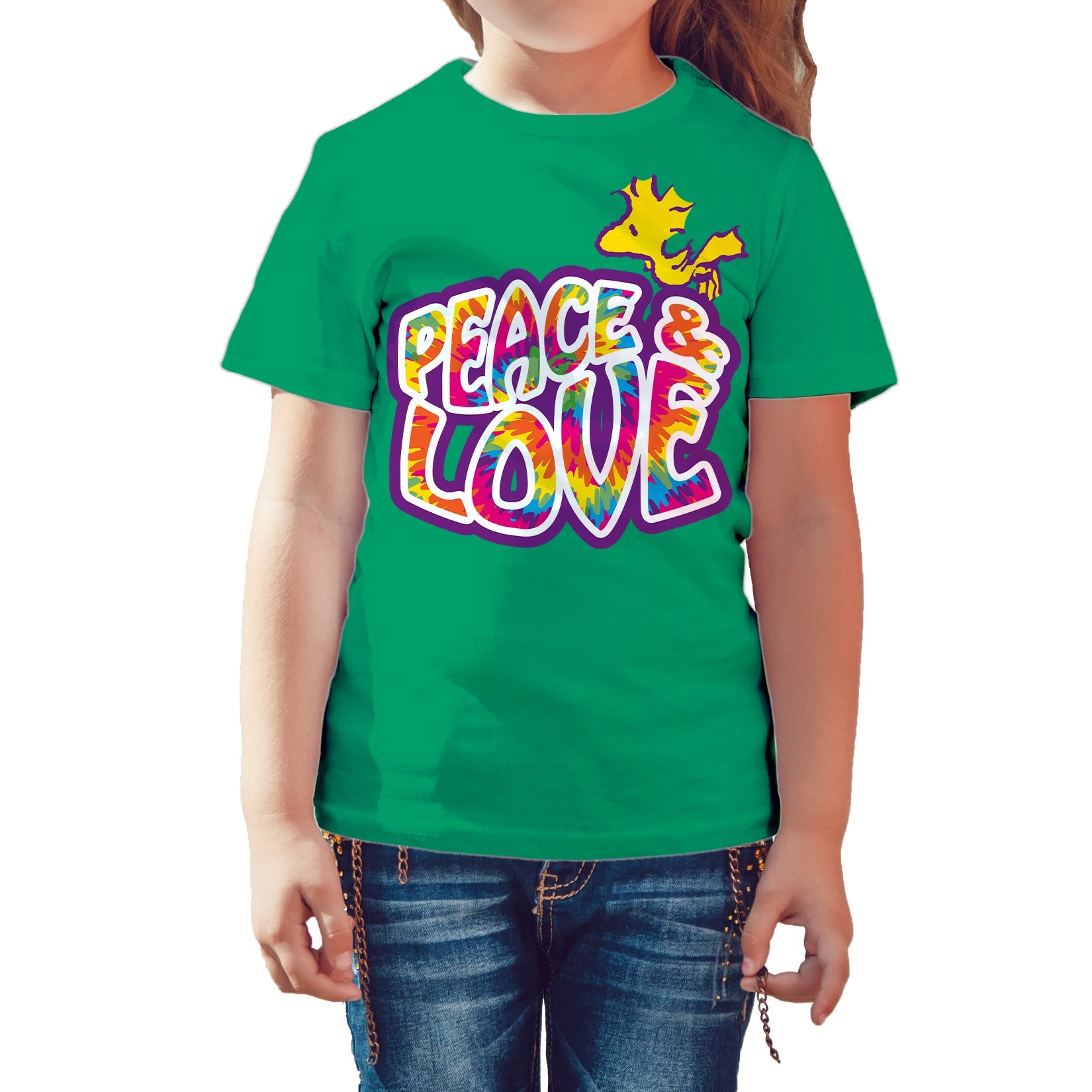 Peanuts Kids Woodstock Peace Love Official Kid's T-Shirt