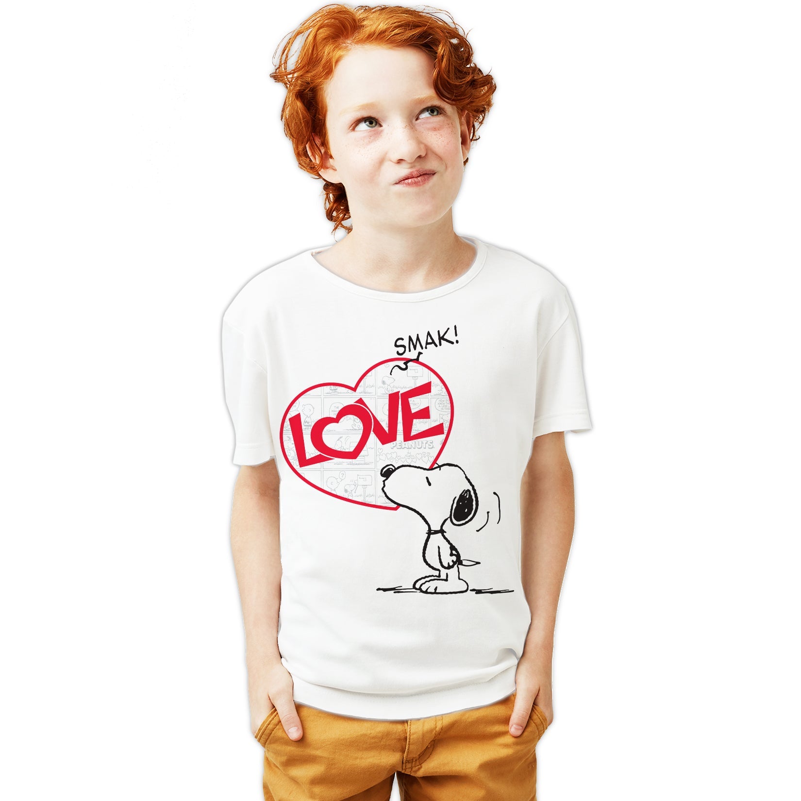 Peanuts Snoopy Comic Love Smak Official Youth T-Shirt
