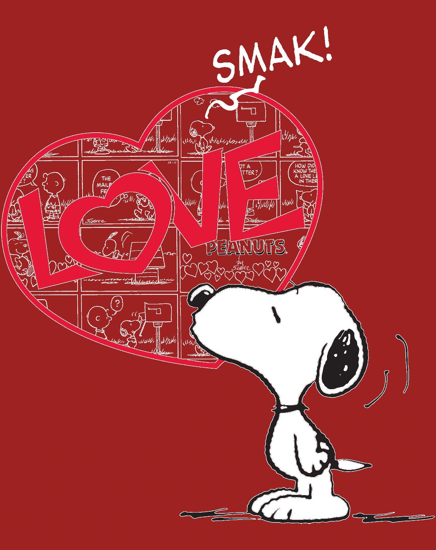 Peanuts Snoopy Comic Love Smak Official Youth T-Shirt