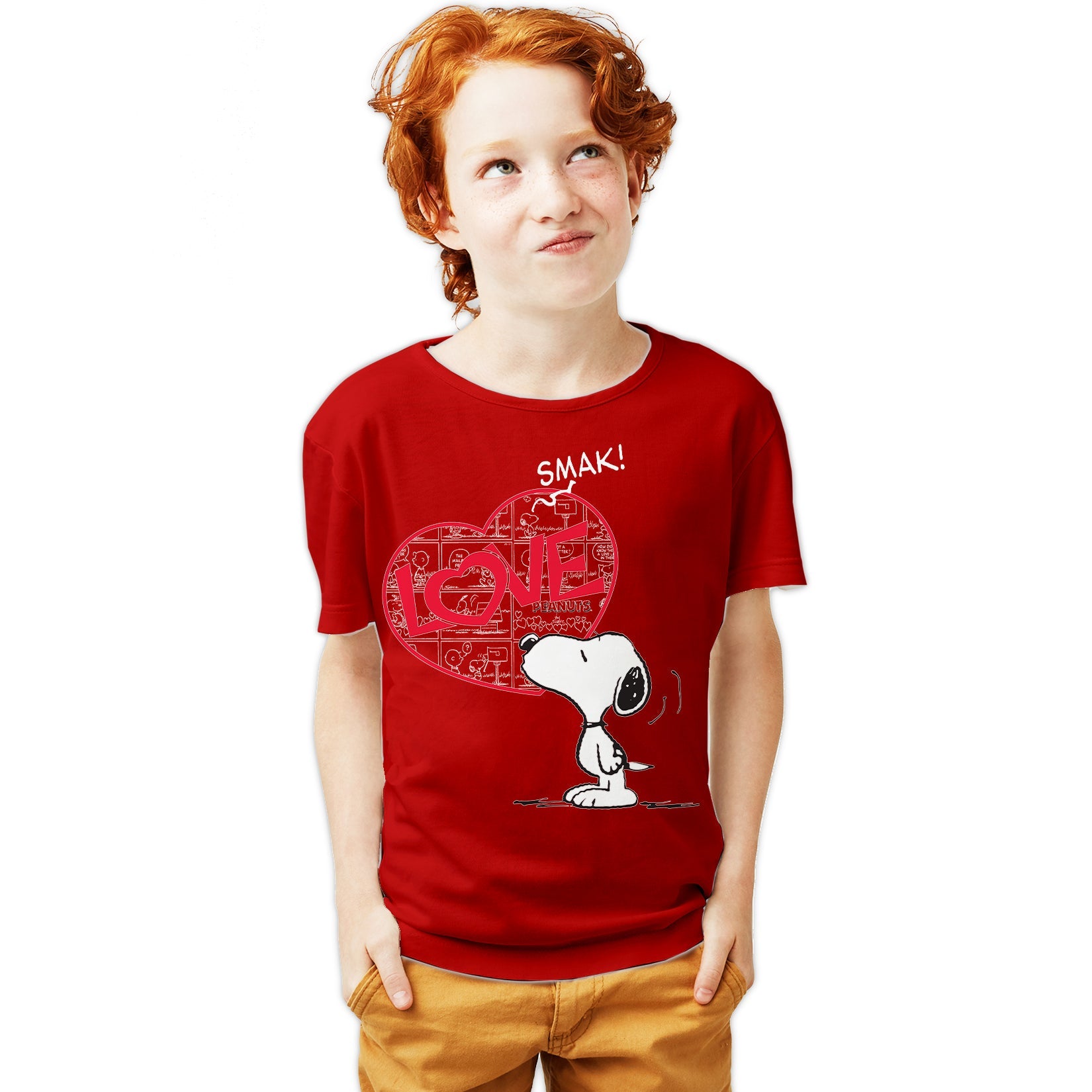 Peanuts Snoopy Comic Love Smak Official Youth T-Shirt