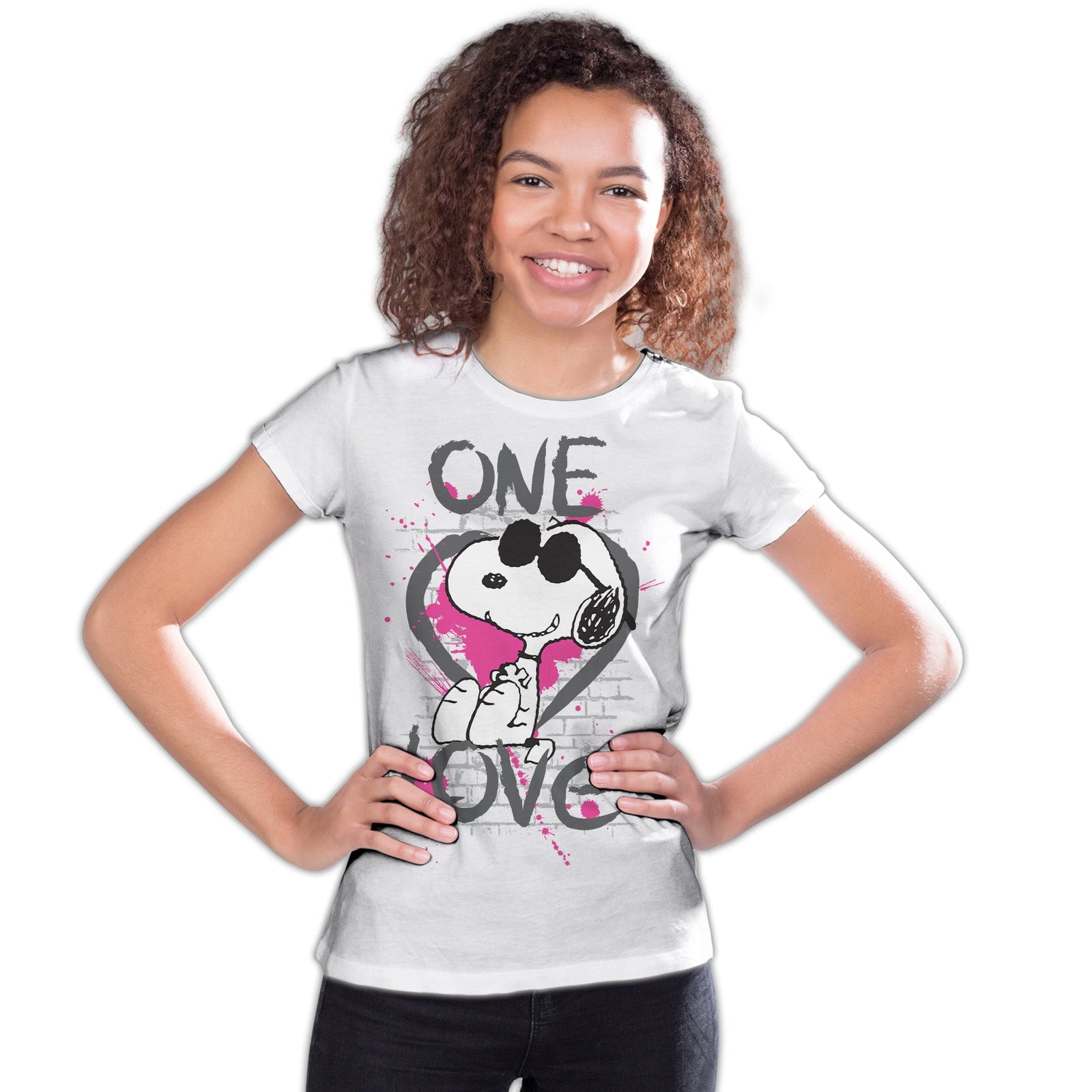 Peanuts Snoopy Graphic One Love Official Youth T-Shirt