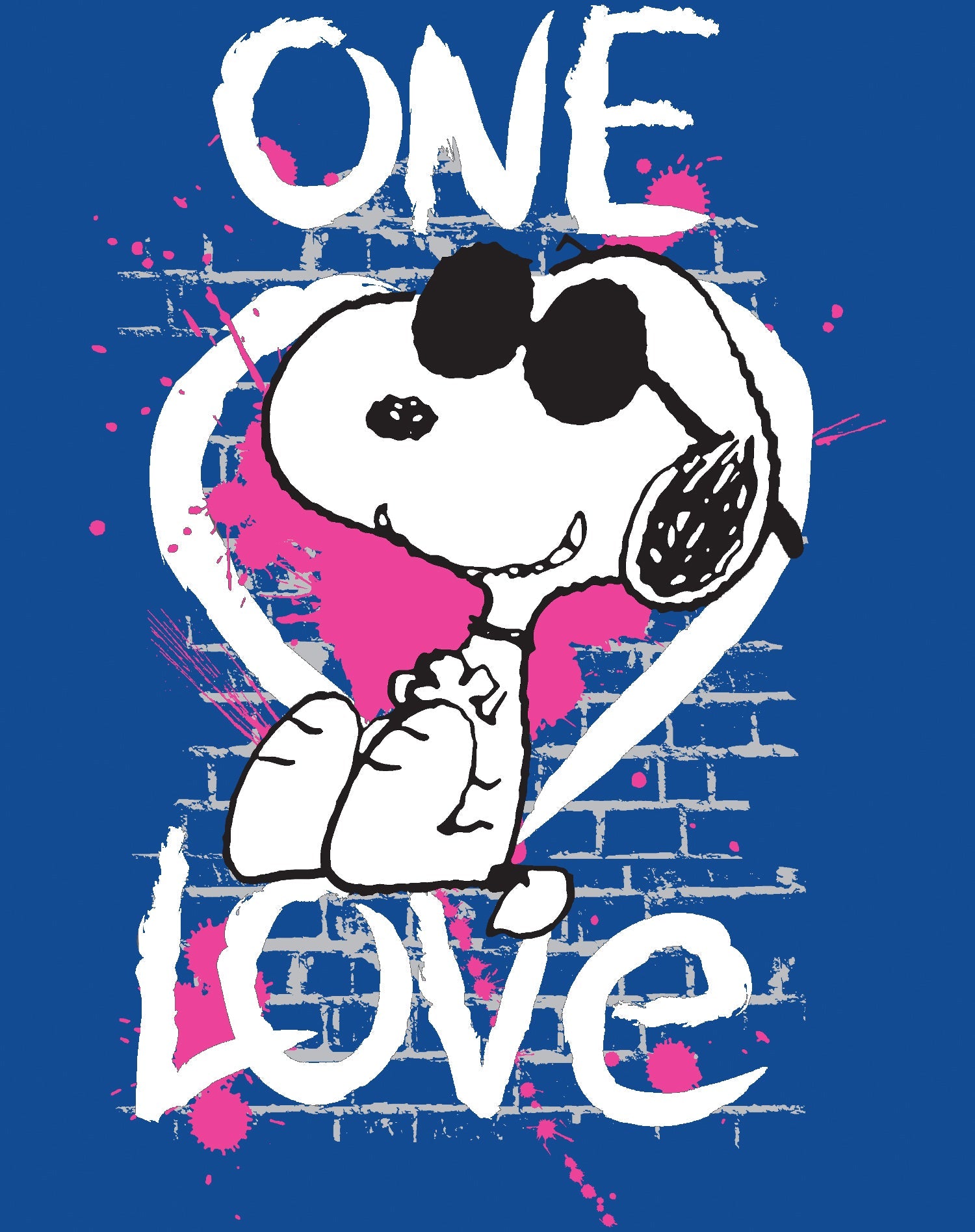Peanuts Snoopy Graphic One Love Official Youth T-Shirt