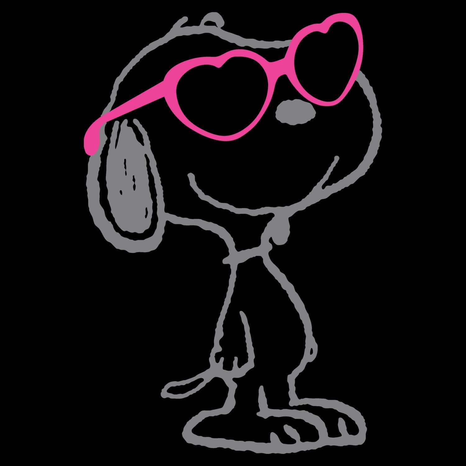 Peanuts Snoopy Heart Shades Official Youth T-Shirt
