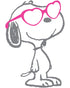 Peanuts Snoopy Heart Shades Official Youth T-Shirt