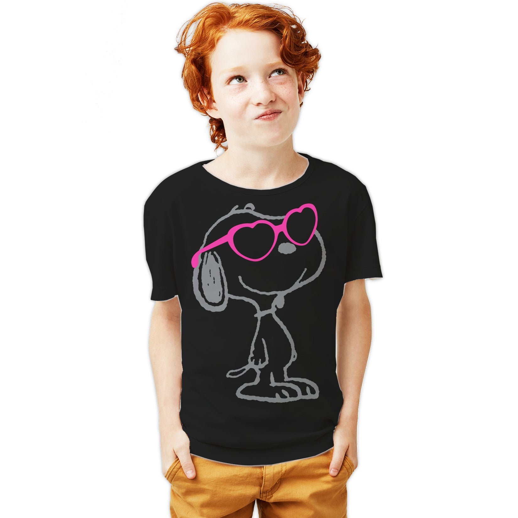 Peanuts Snoopy Heart Shades Official Youth T-Shirt