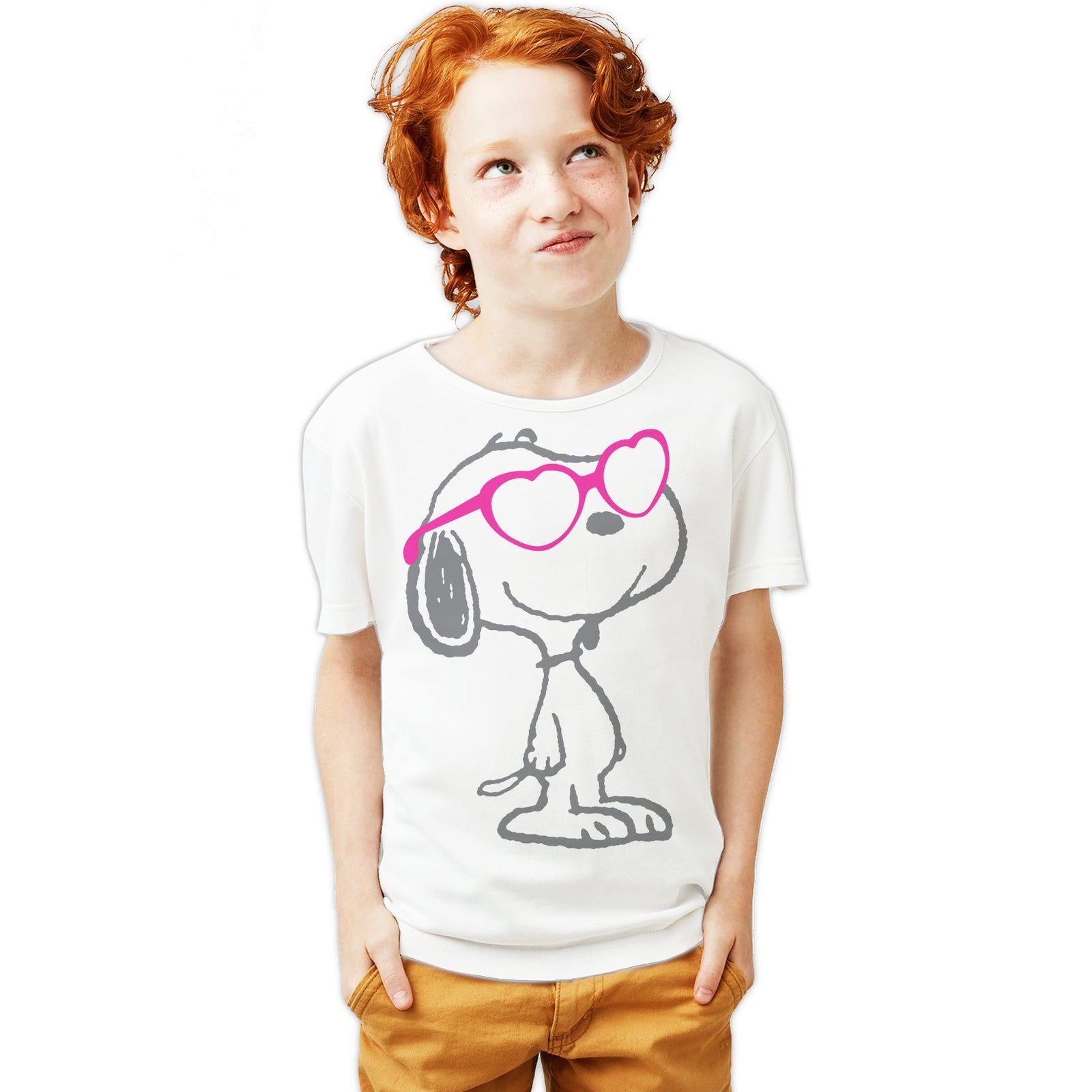 Peanuts Snoopy Heart Shades Official Youth T-Shirt