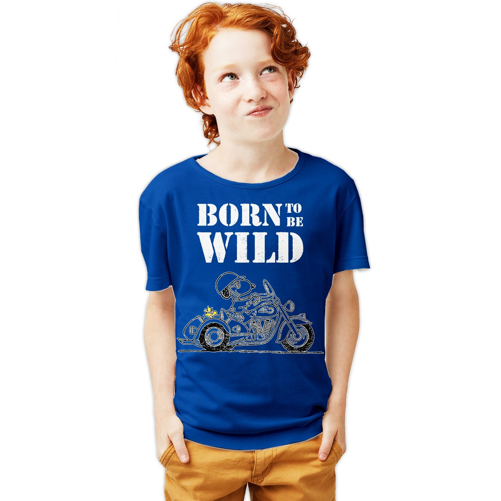 Peanuts Snoopy Sketch Born Wild Official Youth T-Shirt