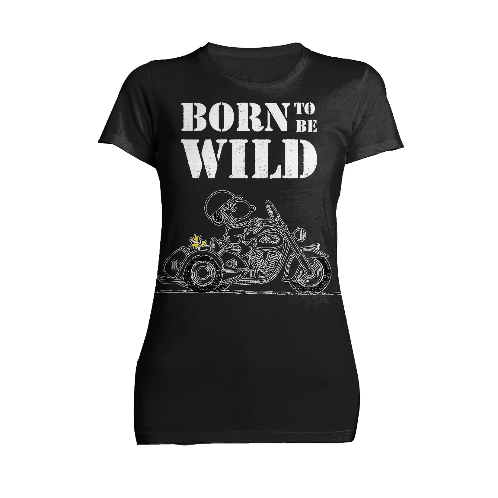Peanuts Snoopy Sketch Born Wild Official Women's T-shirt