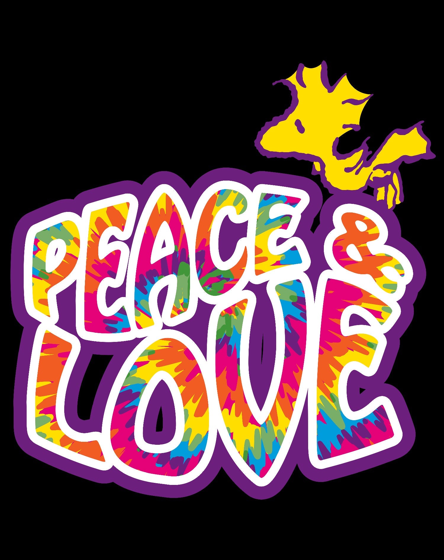 Peanuts Woodstock Peace Love Official Youth T-Shirt