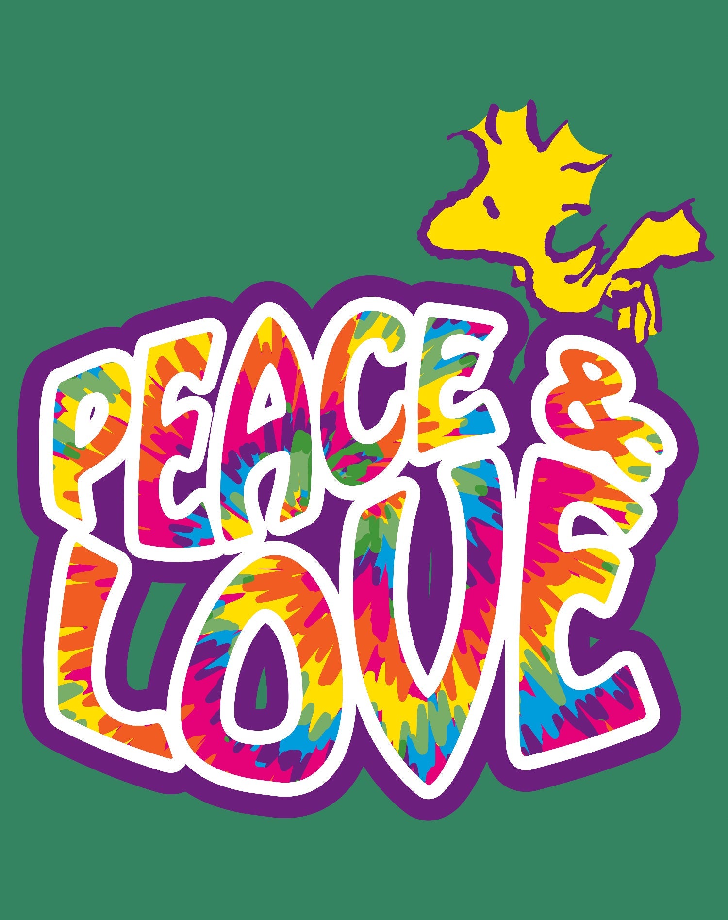 Peanuts Woodstock Peace Love Official Youth T-Shirt