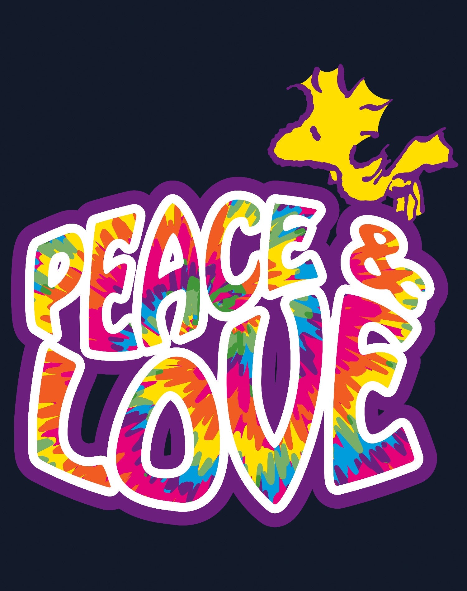 Peanuts Kids Woodstock Peace Love Official Kid's T-Shirt