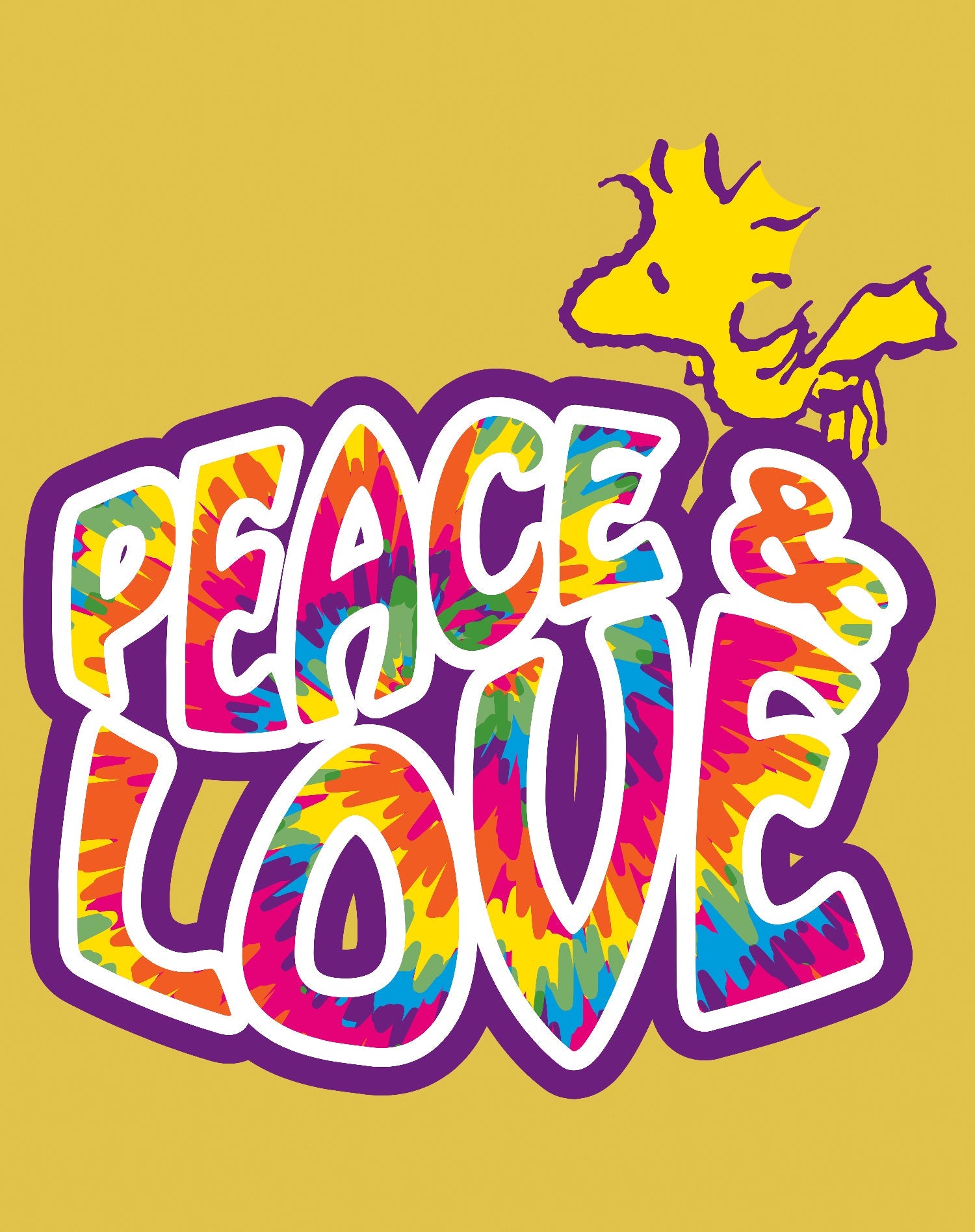 Peanuts Kids Woodstock Peace Love Official Kid's T-Shirt