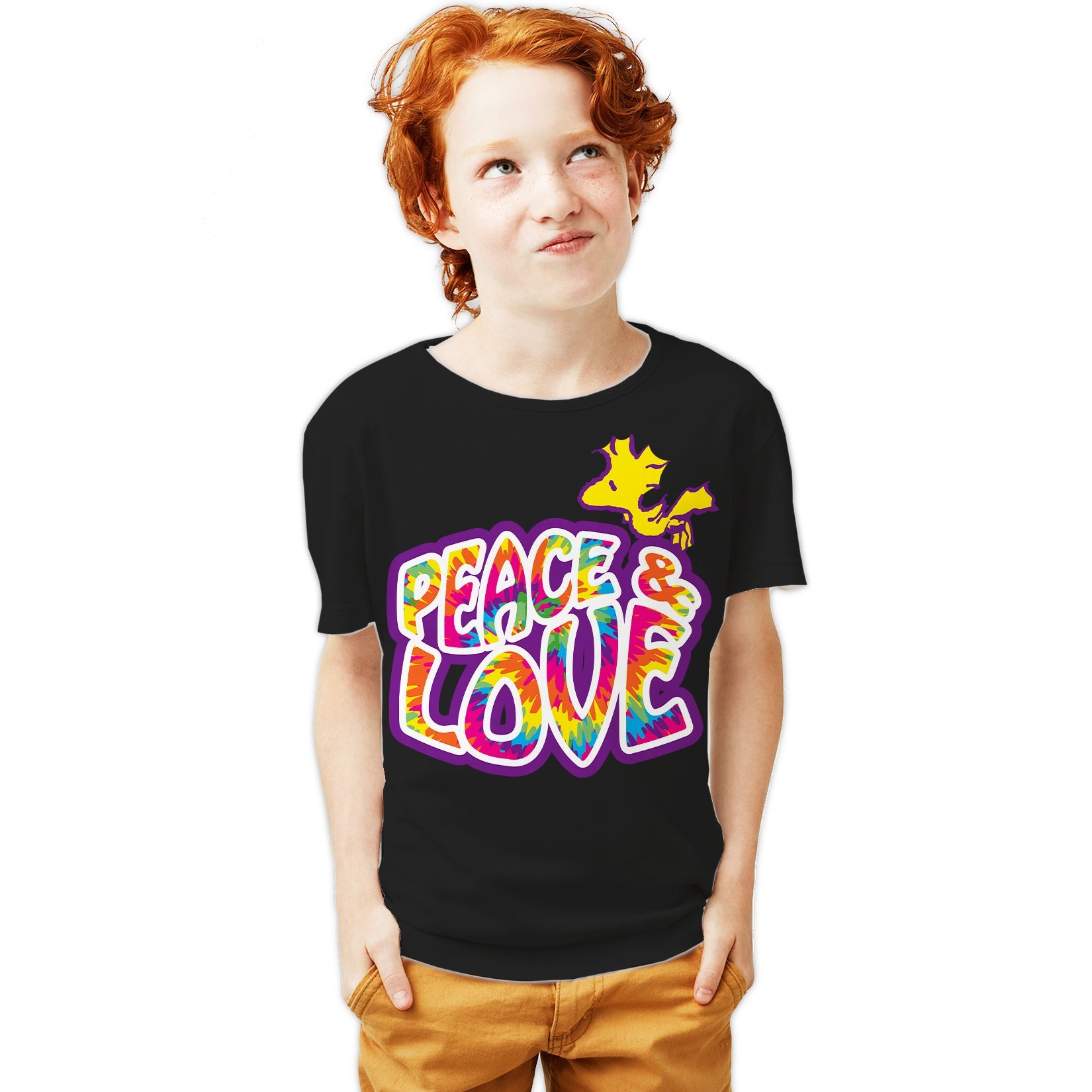 Peanuts Woodstock Peace Love Official Youth T-Shirt