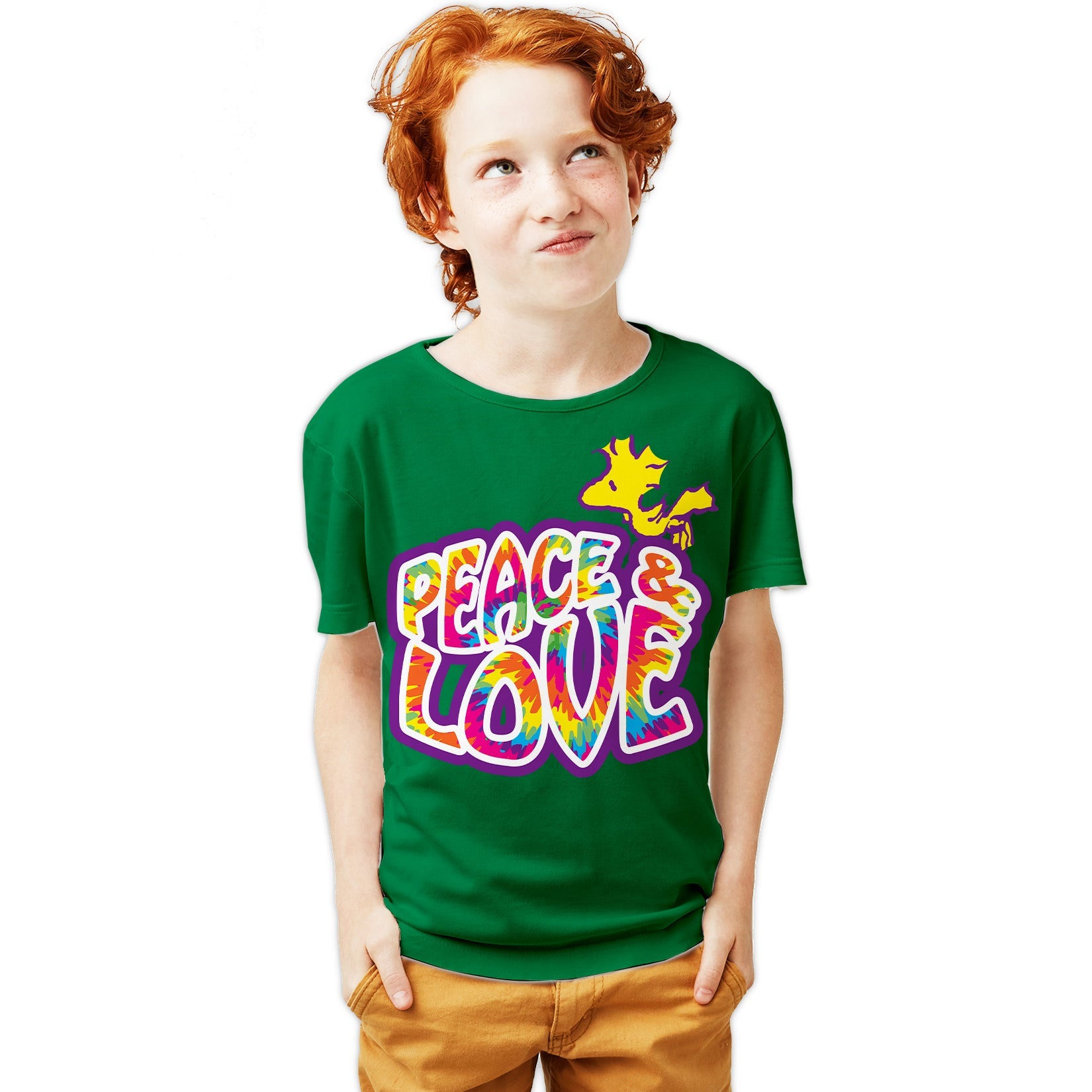 Peanuts Woodstock Peace Love Official Youth T-Shirt