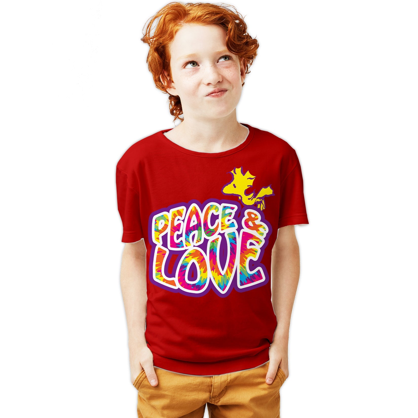 Peanuts Woodstock Peace Love Official Youth T-Shirt