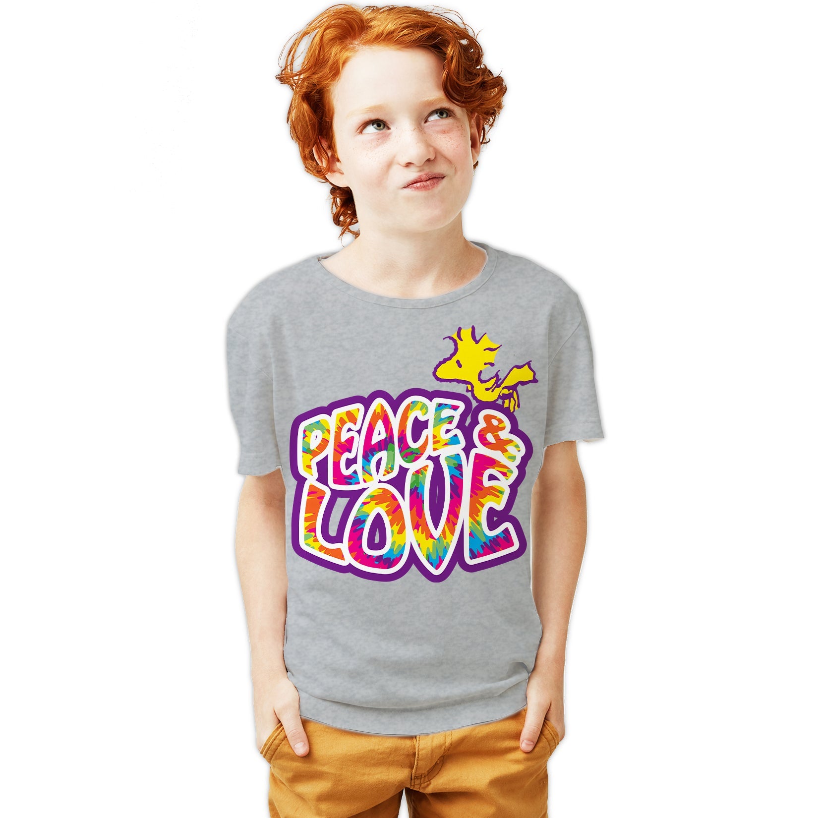 Peanuts Woodstock Peace Love Official Youth T-Shirt
