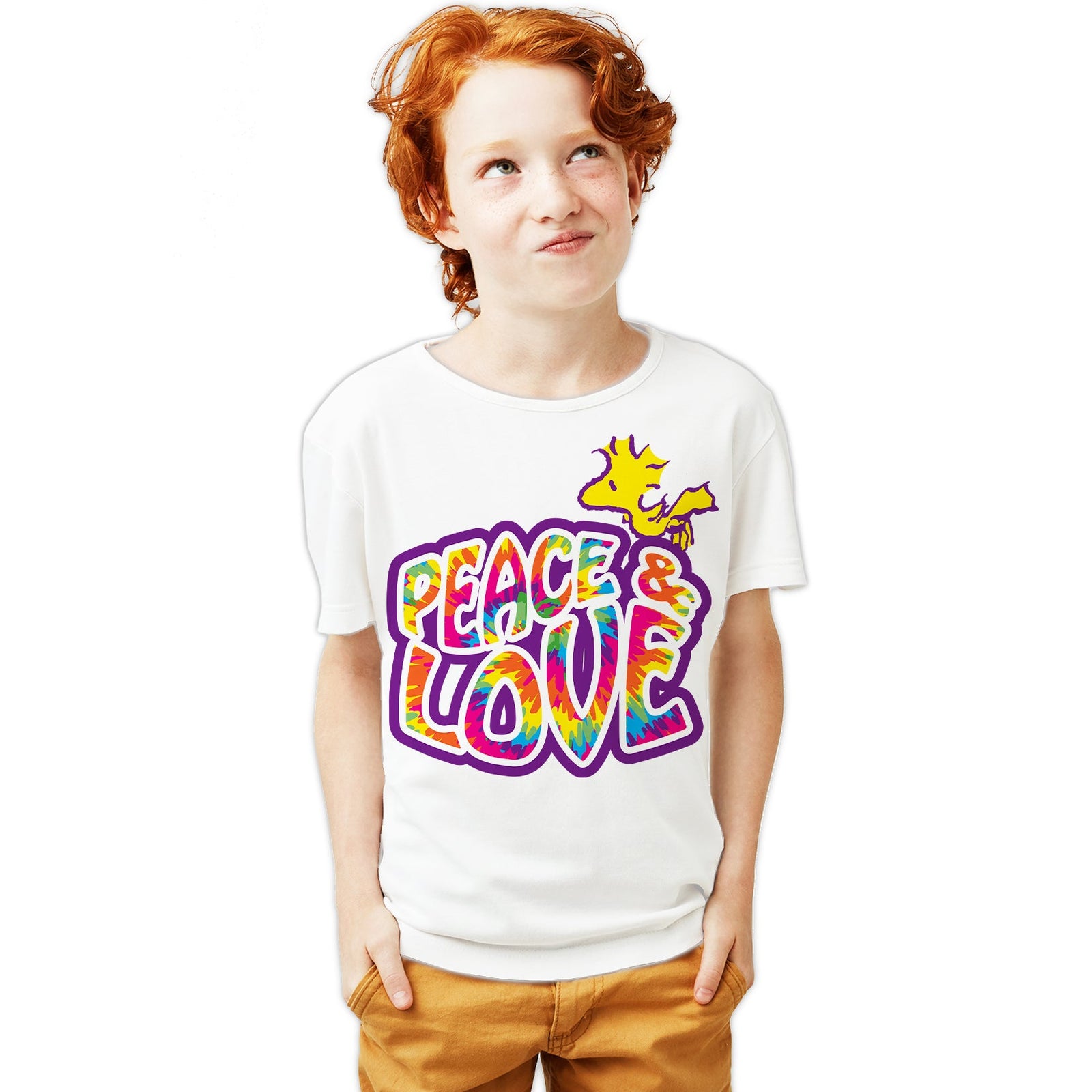 Peanuts Woodstock Peace Love Official Youth T-Shirt