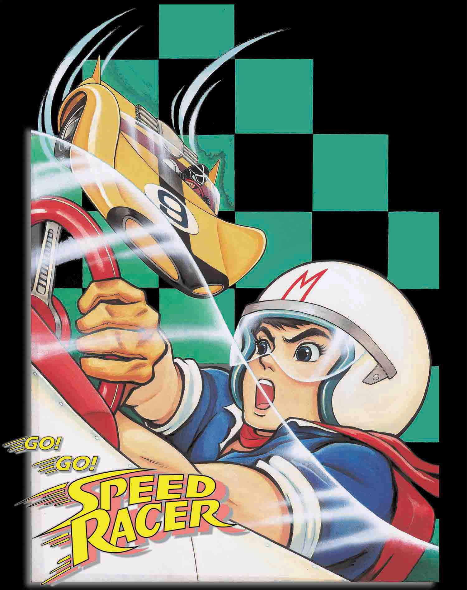 Speed Racer Checkered Green Official Men's T-shirt ()