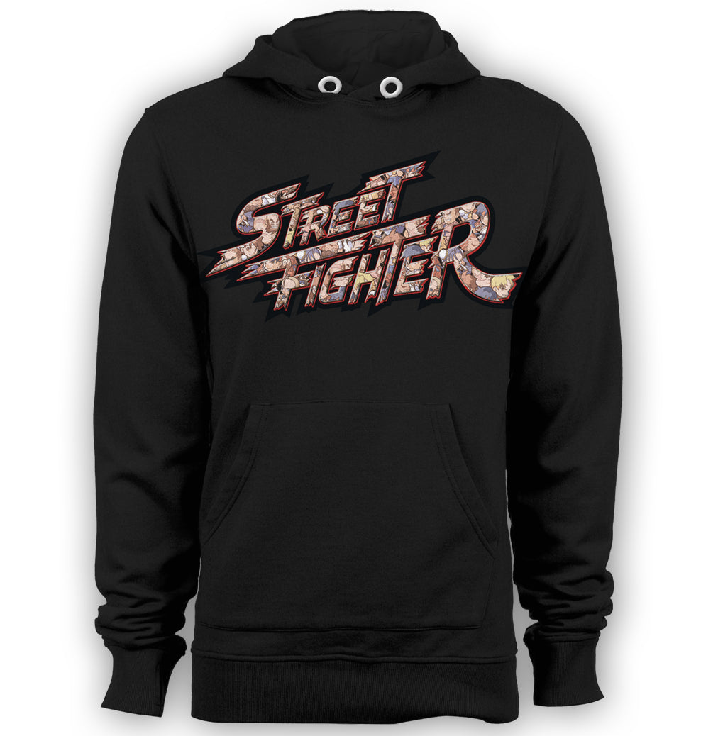 Street Fighter Logo Pattern Chibi Hoodie ()