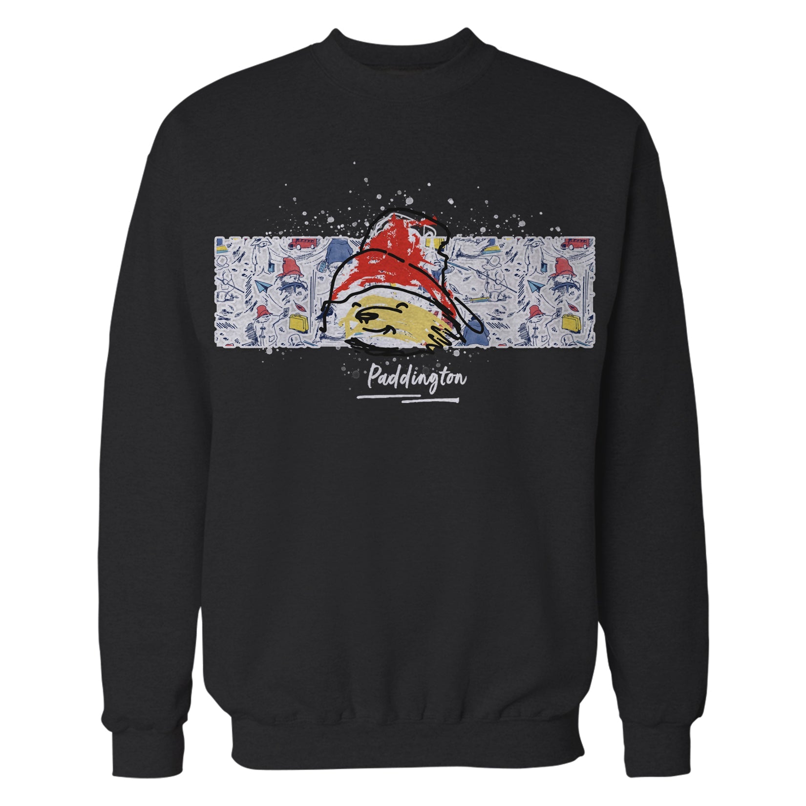 Paddington Bear Collage Portrait Paint Official Sweatshirt ()