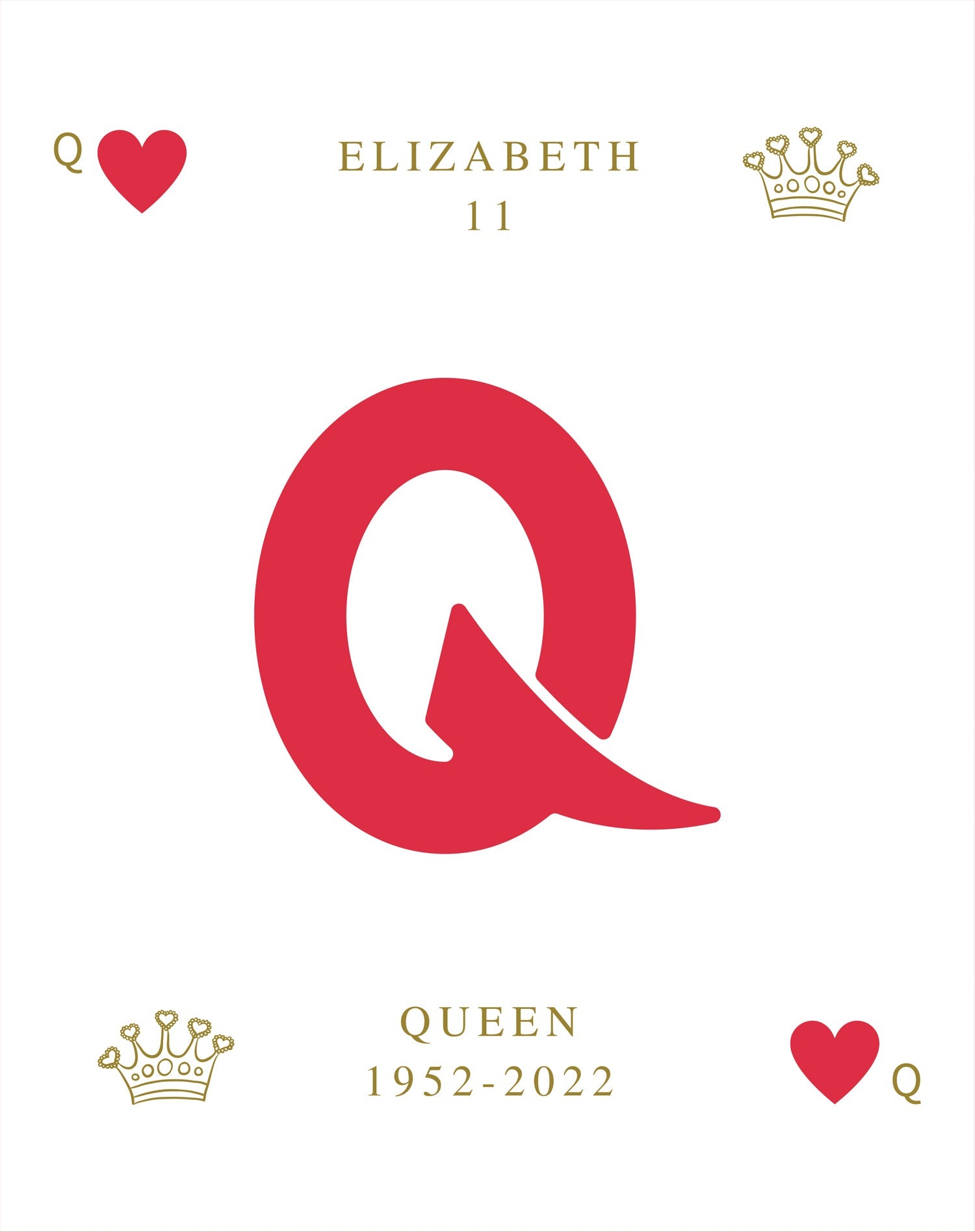 UA Queen's Platinum Jubilee Elizabeth II Heart Queen Men's T-shirt ()