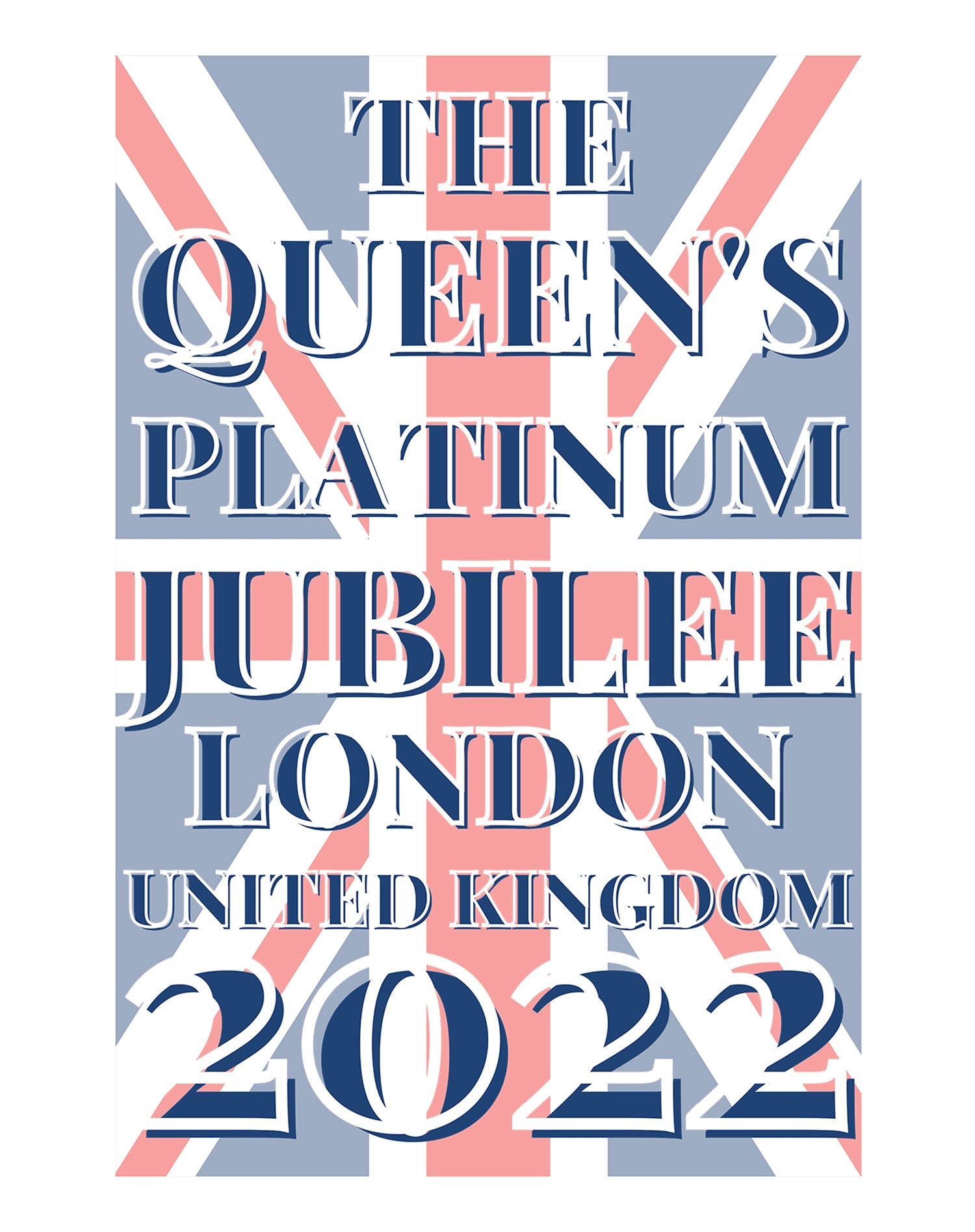 UA Queen's Platinum Jubilee London UK Flag Men's T-shirt ()