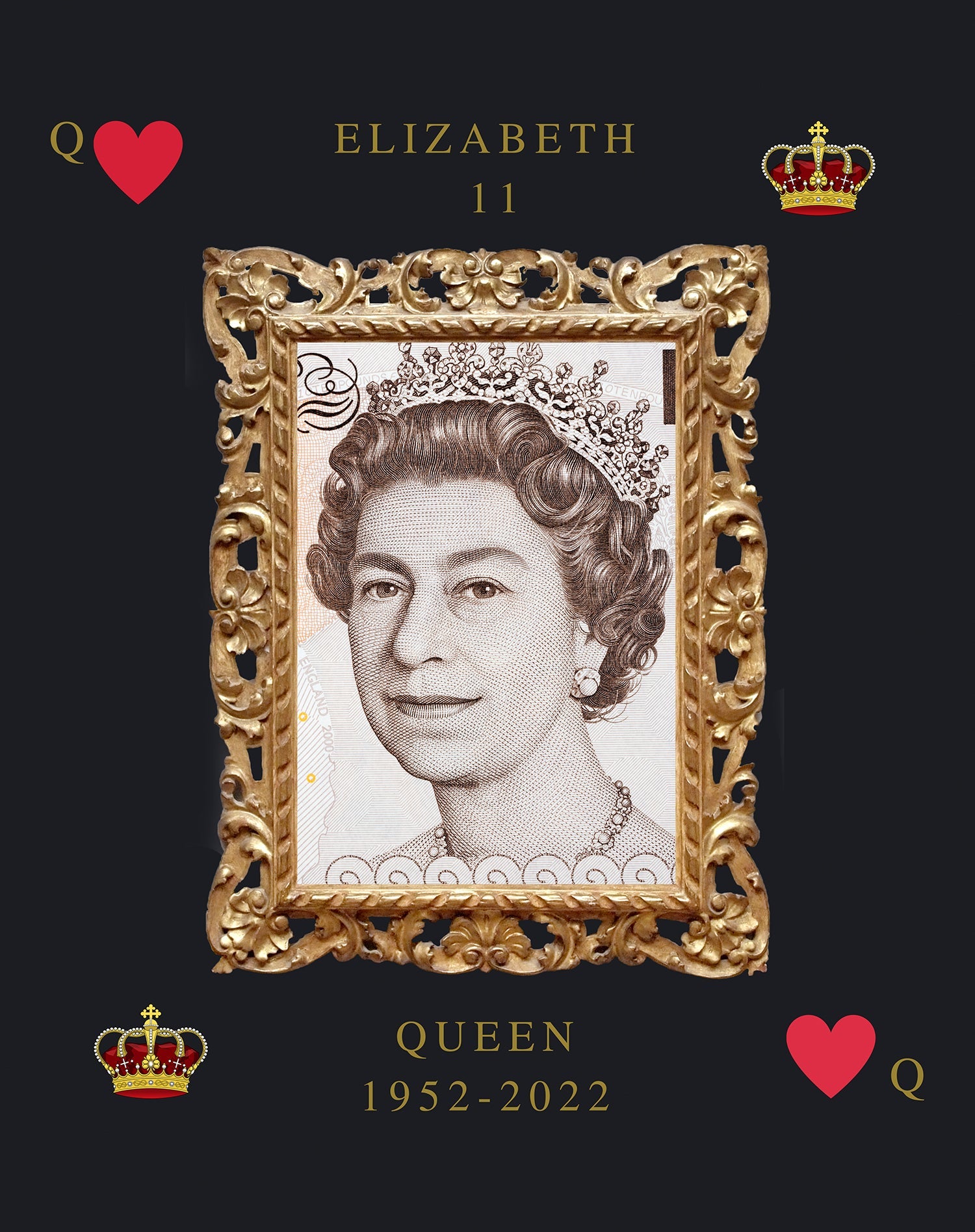 UA Queen's Platinum Jubilee Queen Of Heart's Men's T-shirt ()