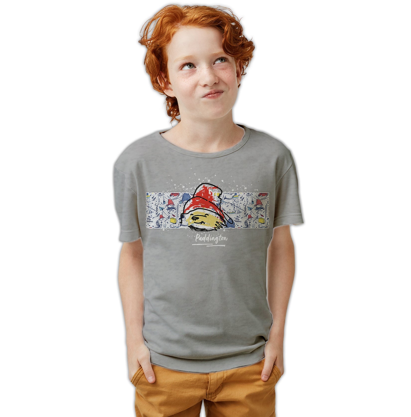 Paddington Bear Collage Portrait Paint Official T-Shirt  ()