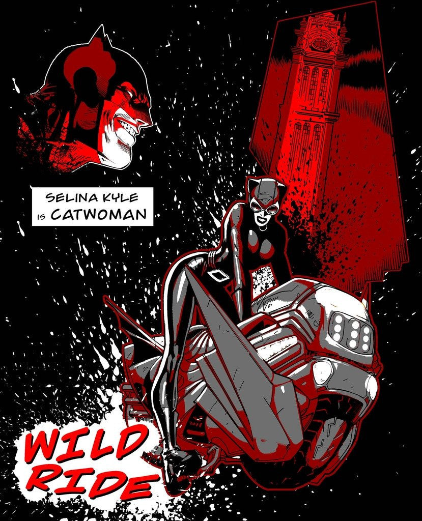 DC Comics Catwoman Wild Ride Official Men's T-shirt ()