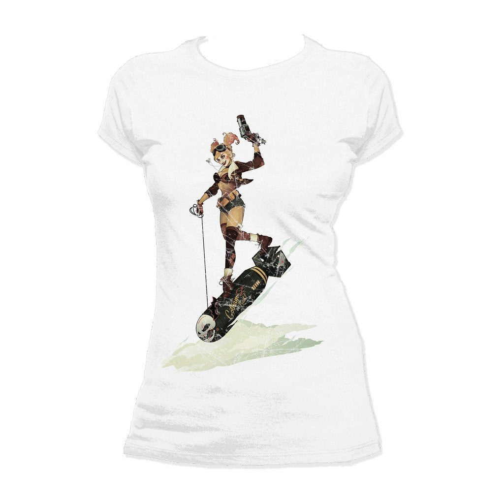 DC Comics Bombshells Harley Quinn Character Bomb Official Women's T-shirt ()