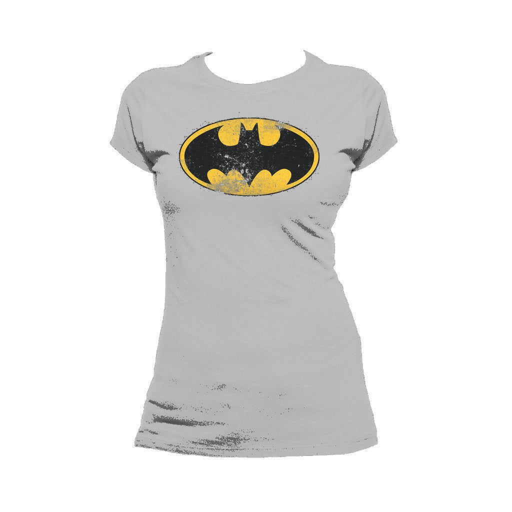 DC Comics Batman Logo Classic Distressed Official Women's T-Shirt ()