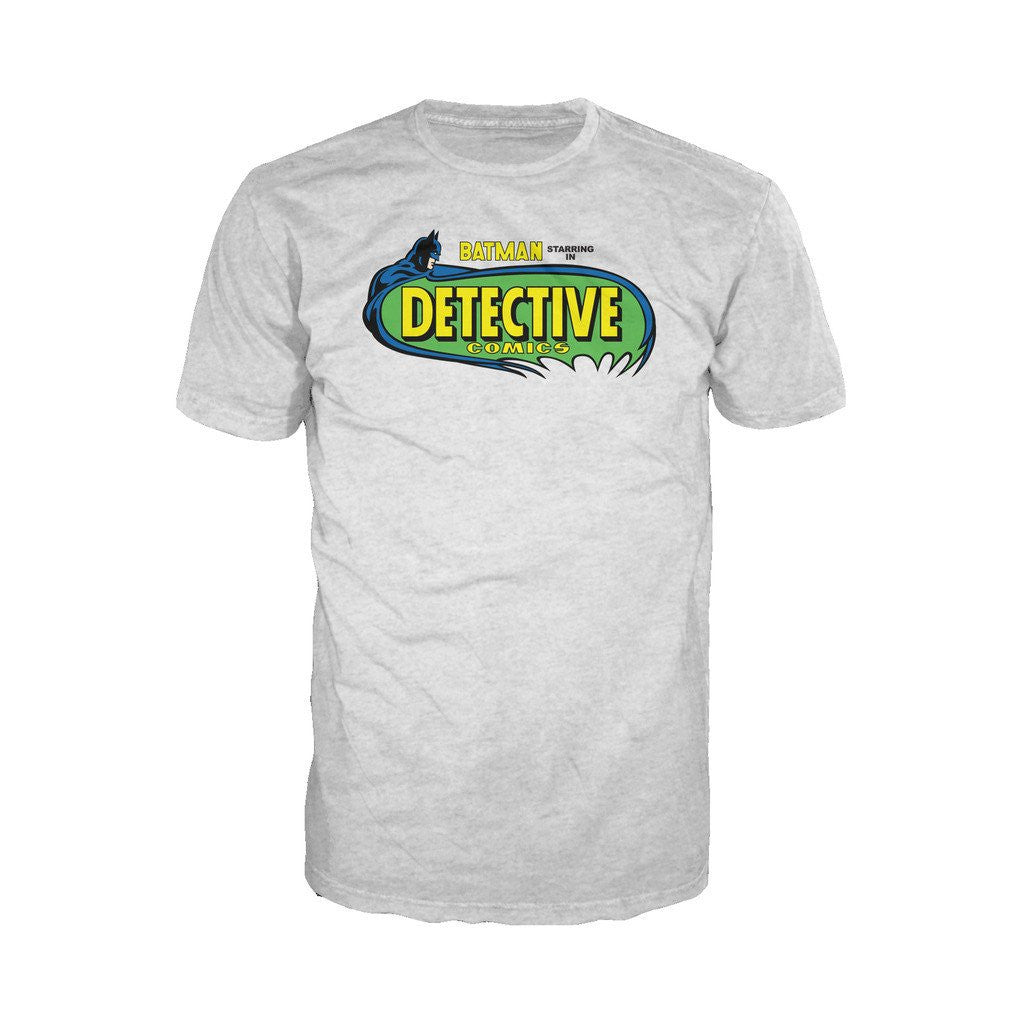 DC Comics Batman Logo Retro Detective Comics Official Men's T-shirt (Heather Grey)