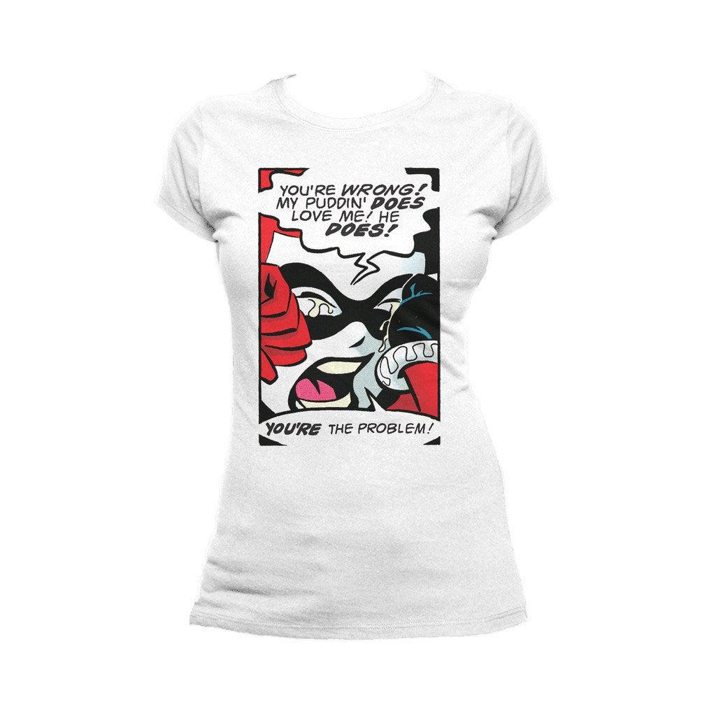 DC Comics Harley Quinn Panel Puddin 01 Official Women's T-Shirt ()