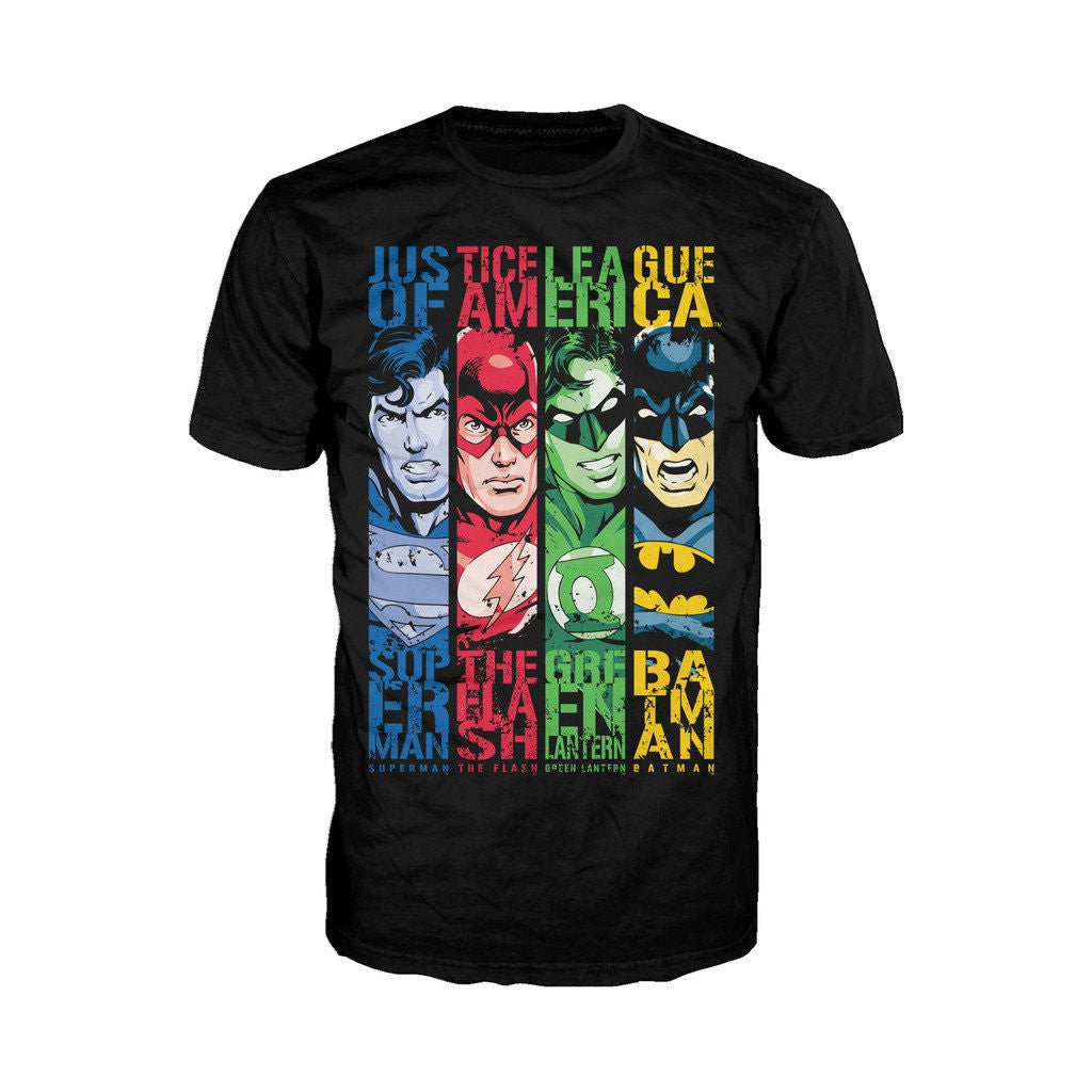 DC Comics Justice League Stripped Official Men's T-Shirt