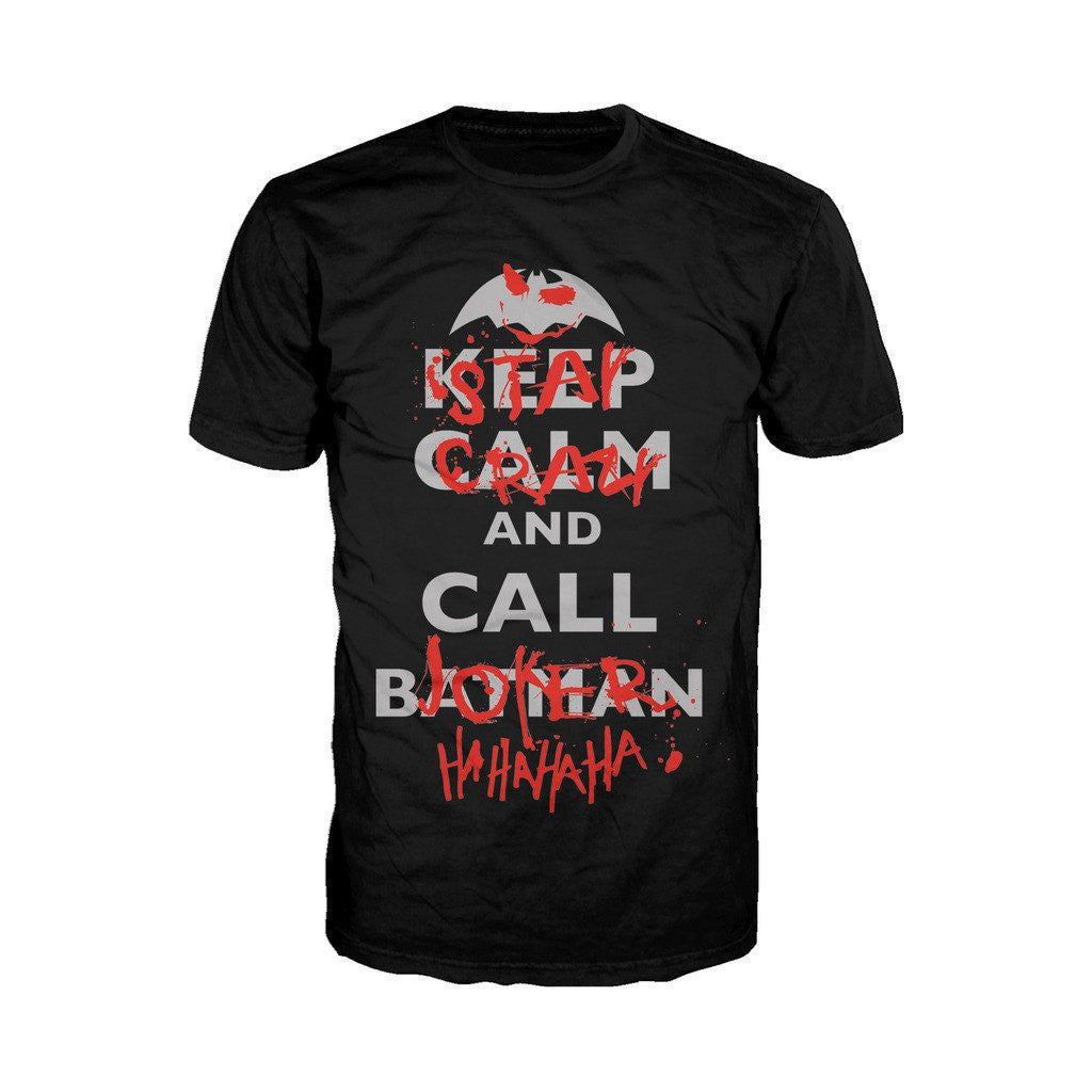 DC Comics Joker Text Stay Crazy Official Men's T-Shirt ()