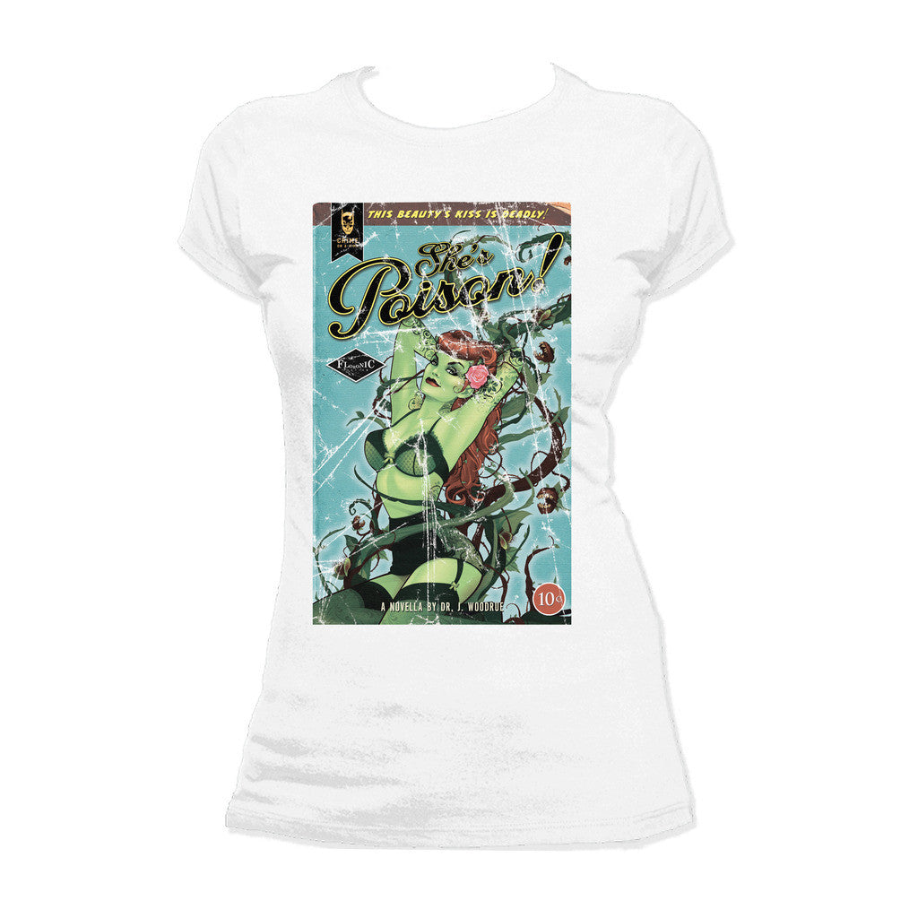 DC Comics Bombshells Poison Ivy Cover Poison Official Women's T-shirt ()