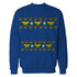 DC Comics Justice League Wonder Woman Xmas Pattern Tube Official Sweatshirt (Royal )