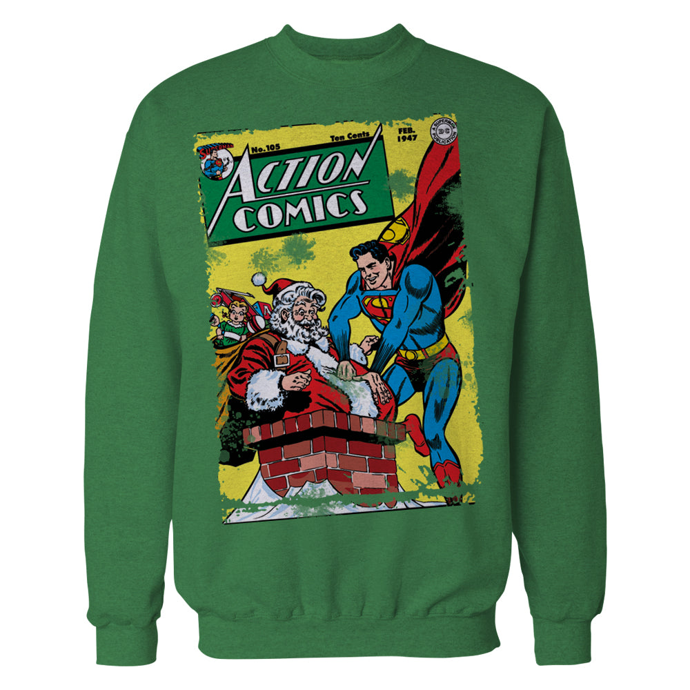 DC Comics Superman Cover 105 Xmas Official Sweatshirt ()