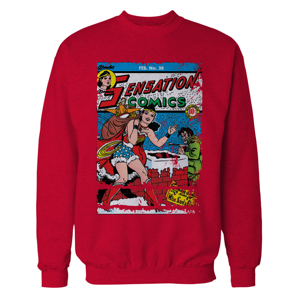 DC Comics Wonder Woman Cover 38 Xmas Official Sweatshirt ()