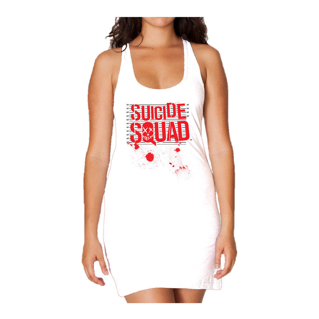DC Suicide Squad Logo Splat Official Women's Long Tank Dress ()