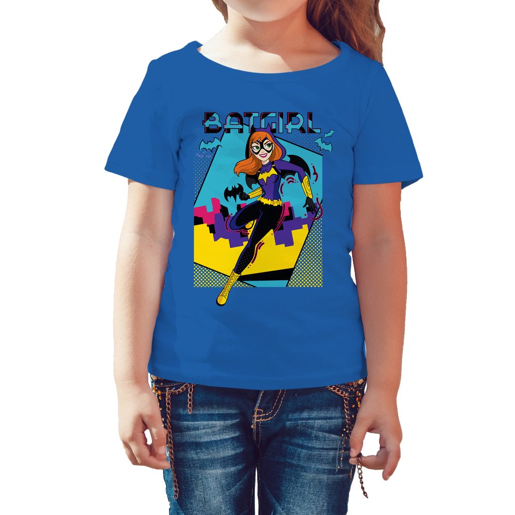 DC Super Hero Girls Batgirl Pop Wow Framed Official Kid's T-Shirt ()