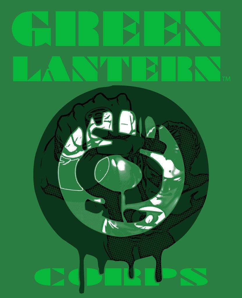DC Comics  Lantern Corps Graff Official Men's T-shirt ()