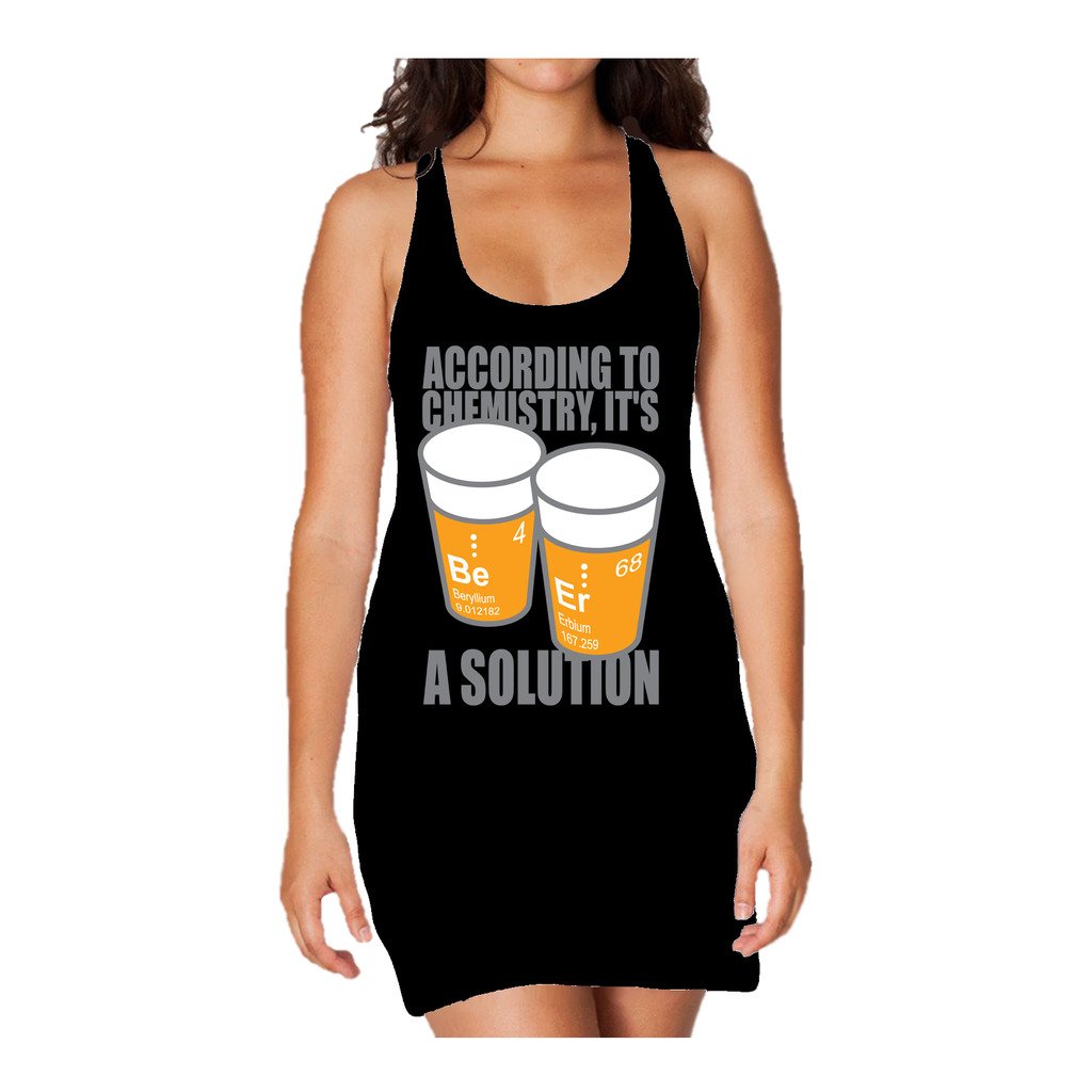 Weird Science Be-Er: It's A Solution Official Women's Long Tank Dress ()