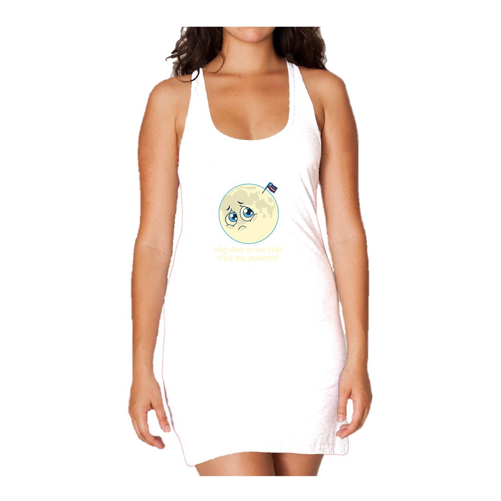 Weird Science Sad Moon Official Women's Long Tank Dress ()