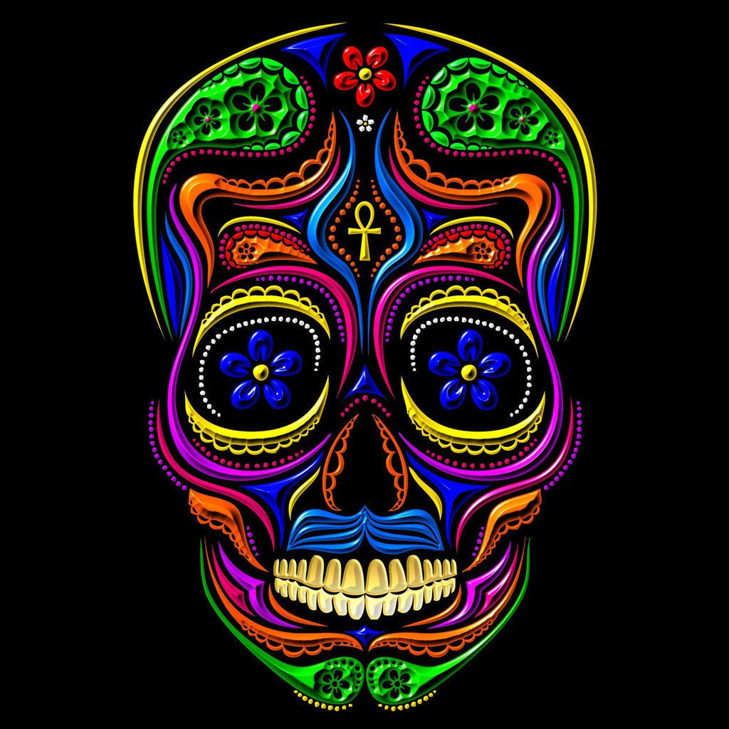 Sugar Skull Mexican Skull Women's Long Tank Dress ()